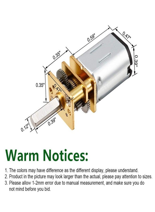 Hxchen DC 6V 300RPM N20 Mini Metal Gearwheel Gear Motor 3mm Shaft for Robot Wheel DIY Toys - Image 2